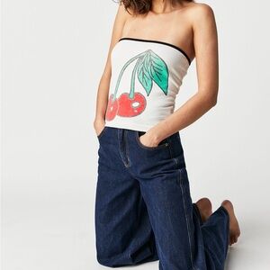 NWT/NEVER WORN Free People Cherry Tube Top